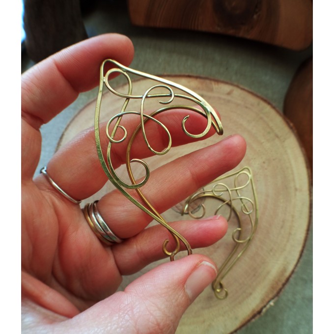 Elven ear cuffs brass