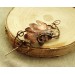 Copper oak leaves hair clip 