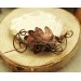 Copper oak leaves hair clip 