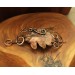 Copper oak leaves hair clip 