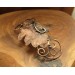 Copper oak leaves hair clip 