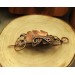 Copper oak leaves hair clip 