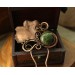 Ginkgo hair comb with serpentine