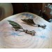Dragon wing brass earrings with czech glass