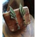 Dragon wing brass earrings with czech glass