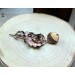 Copper oak brooch