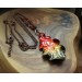 Copper oak necklace with carnelian gemstone