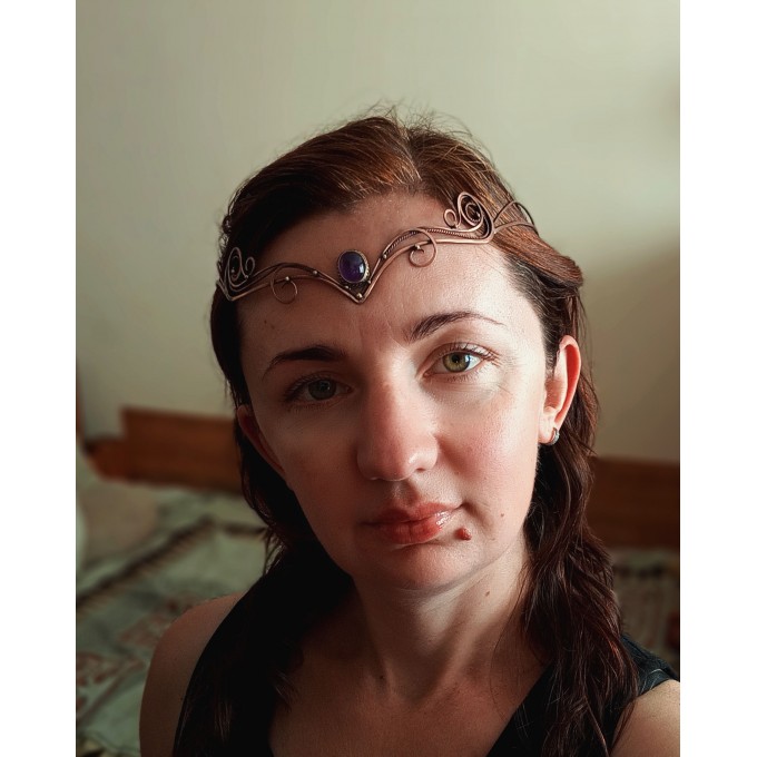 Elven tiara with amethyst