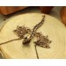 Green onyx wire-wrapped copper dragon