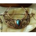 Hair clip Moon with labradorites