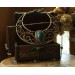 Hair clip Moon with labradorites