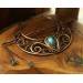 Hair clip Moon with labradorites