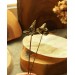 Hair pin with green ivy leaf