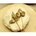 Hair pin with green ivy leaf