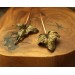 Hair pin with green ivy leaf