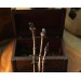 Copper hair-stick Lilac branch with amethysts