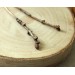Copper hair-stick Lilac branch with amethysts