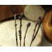 Copper hair-stick Lilac branch with amethysts