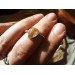Rutile quartz silver ring