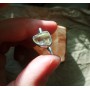 Rutile quartz silver ring