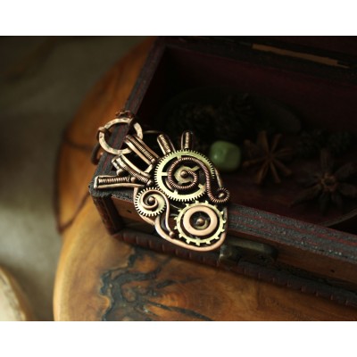 SteamPunk mechanic heart necklace 