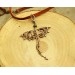 Copper dragon necklace with chrysoprase
