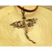 Copper dragon necklace with chrysoprase