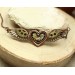 Steampunk necklace heart with wings