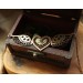 Steampunk necklace heart with wings