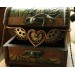 Steampunk necklace heart with wings