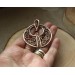 Copper celtic triquetra brooch