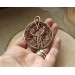 Copper celtic triquetra brooch