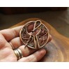 Copper celtic triquetra brooch