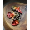 Copper oak brooch