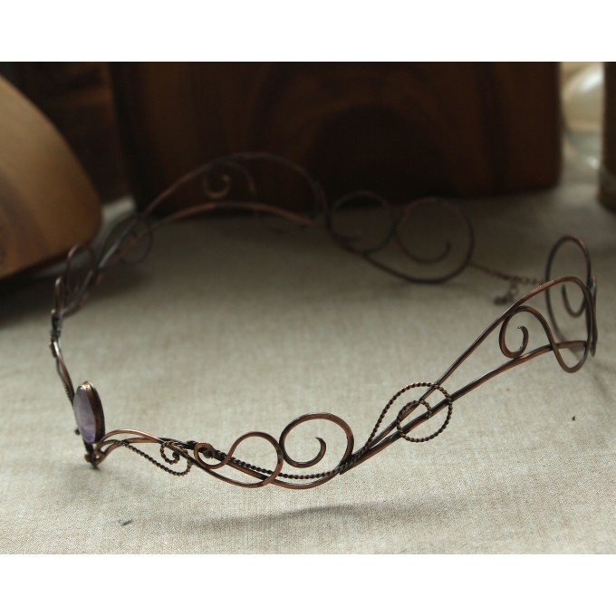 Elven tiara with amethyst