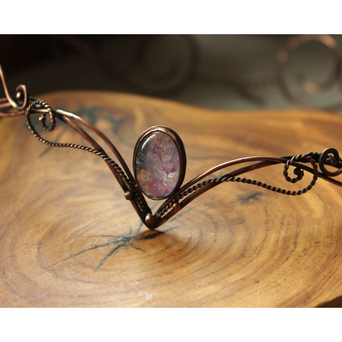 Elven tiara with amethyst