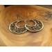 Filigree copper earrings with silver earhook