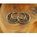 Filigree copper earrings with silver earhook