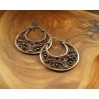 Filigree copper earrings with silver earhook