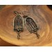 Gothic-style copper and brass filigree earrings