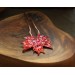 Hair pin with red maple leaf