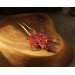 Hair pin with red maple leaf