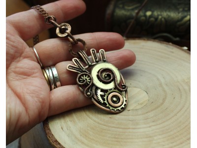 SteamPunk mechanic heart necklace  SteamPunk mechanic heart necklace