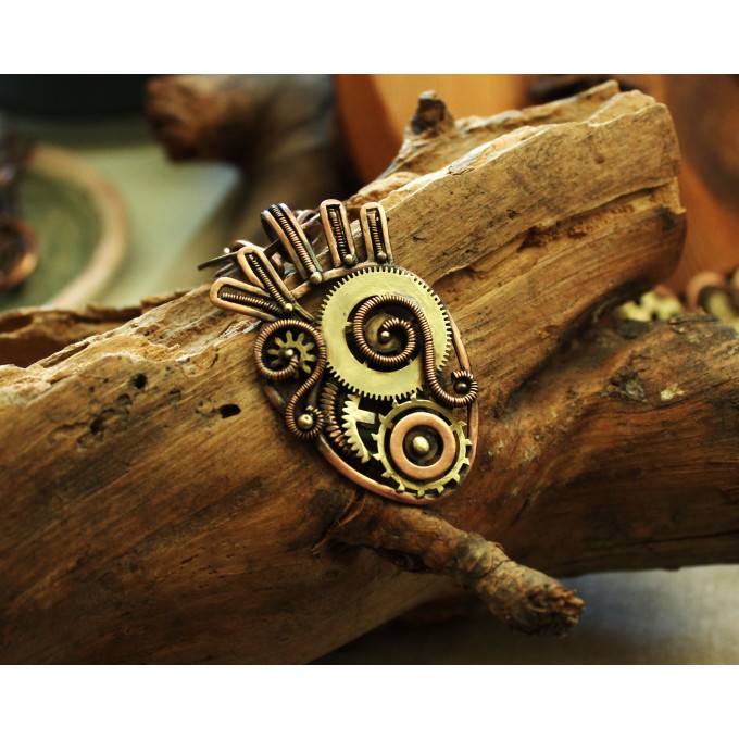 SteamPunk mechanic heart necklace 