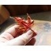 Copper maple brooch