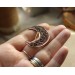 Copper and brass filigree moon broch