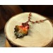 Copper oak necklace with carnelian jasper gemstone