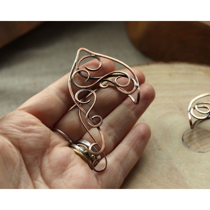 Elven ear cuffs, copper
