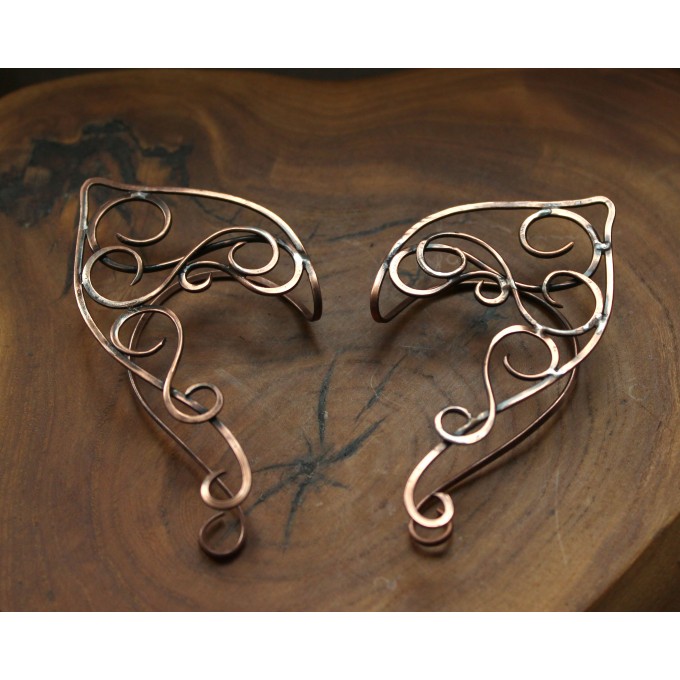 Elven ear cuffs, copper