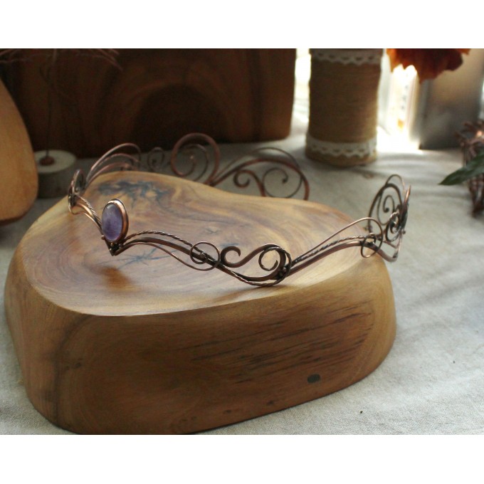 Elven tiara with amethyst